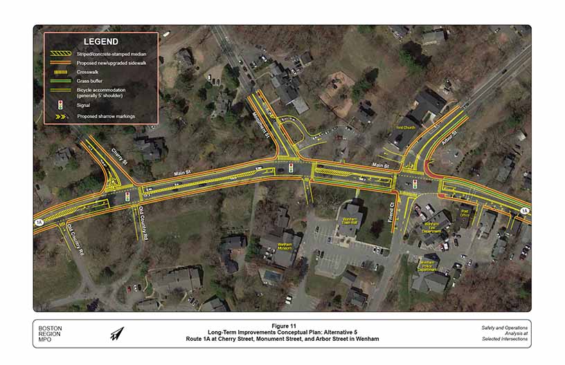 Figure 11: Long-Term Improvements Conceptual Plan: Alternative 5
This figure shows a plan view of the proposed modifications that are part of Alternative 5.