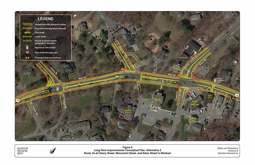 Figure 8: Long-Term Improvements Conceptual Plan: Alternative 2
This figure shows a plan view of the proposed modifications that are part of Alternative 2.