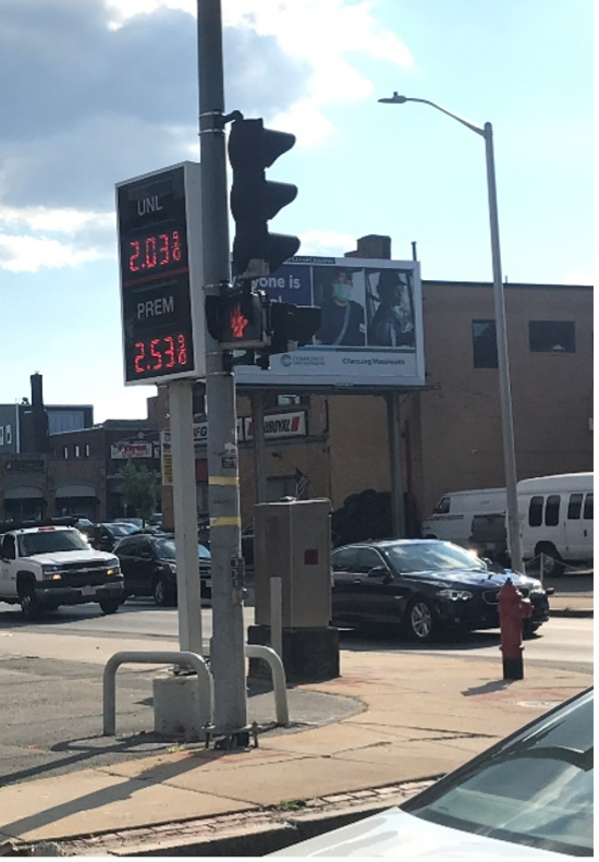 Figure 9
Pedestrian Signals on Southern Corner of the Intersection of Liberty and Washington Streets